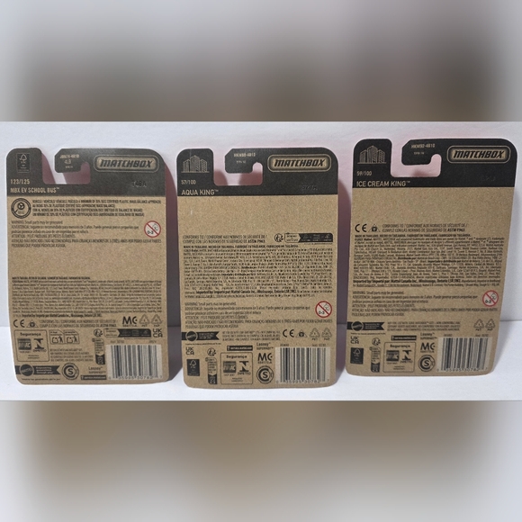 *Special Offer* Matchbox Vehicle Trio MBX EV School Bus Aqua King Ice Cream King - Picture 2 of 2